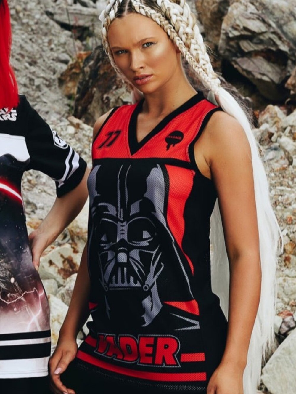 Blackmilk x Star Wars 2019 Darth Vader Black & Red Mesh Shooter Jersey Medium